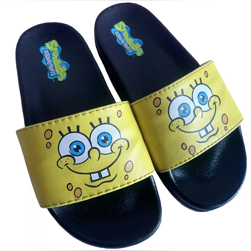 Spongebob SquarePants Nickelodeon Kid Toddler Sandals Size 11/12 Pool Beach 2022